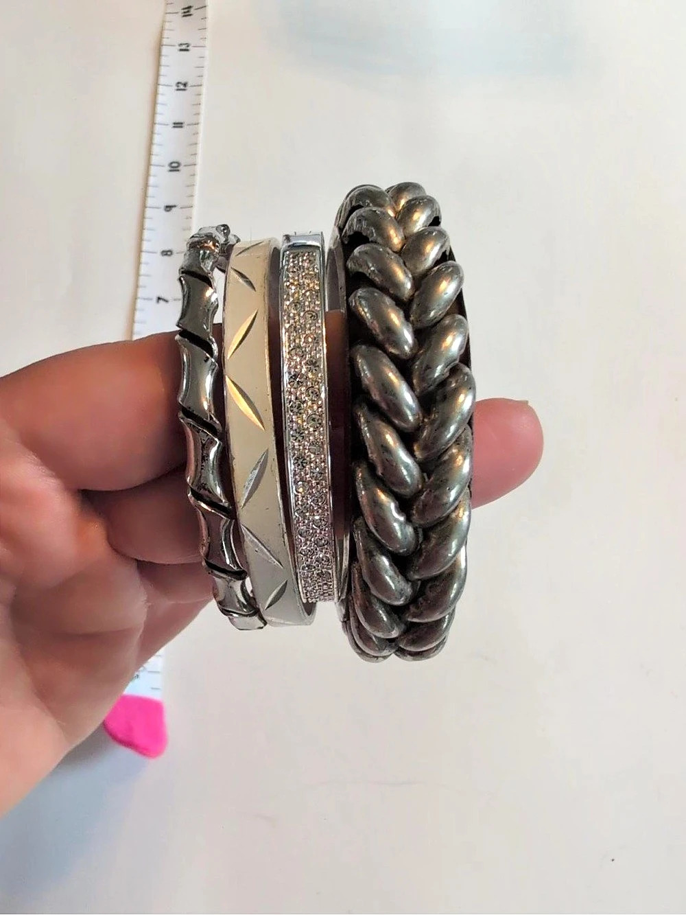 Silver-Tone Bracelet Set Like New